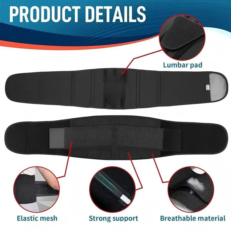 ASSUAGE Lower Back Support Brace – Lumbar Pain Relief Belt for Men & Women