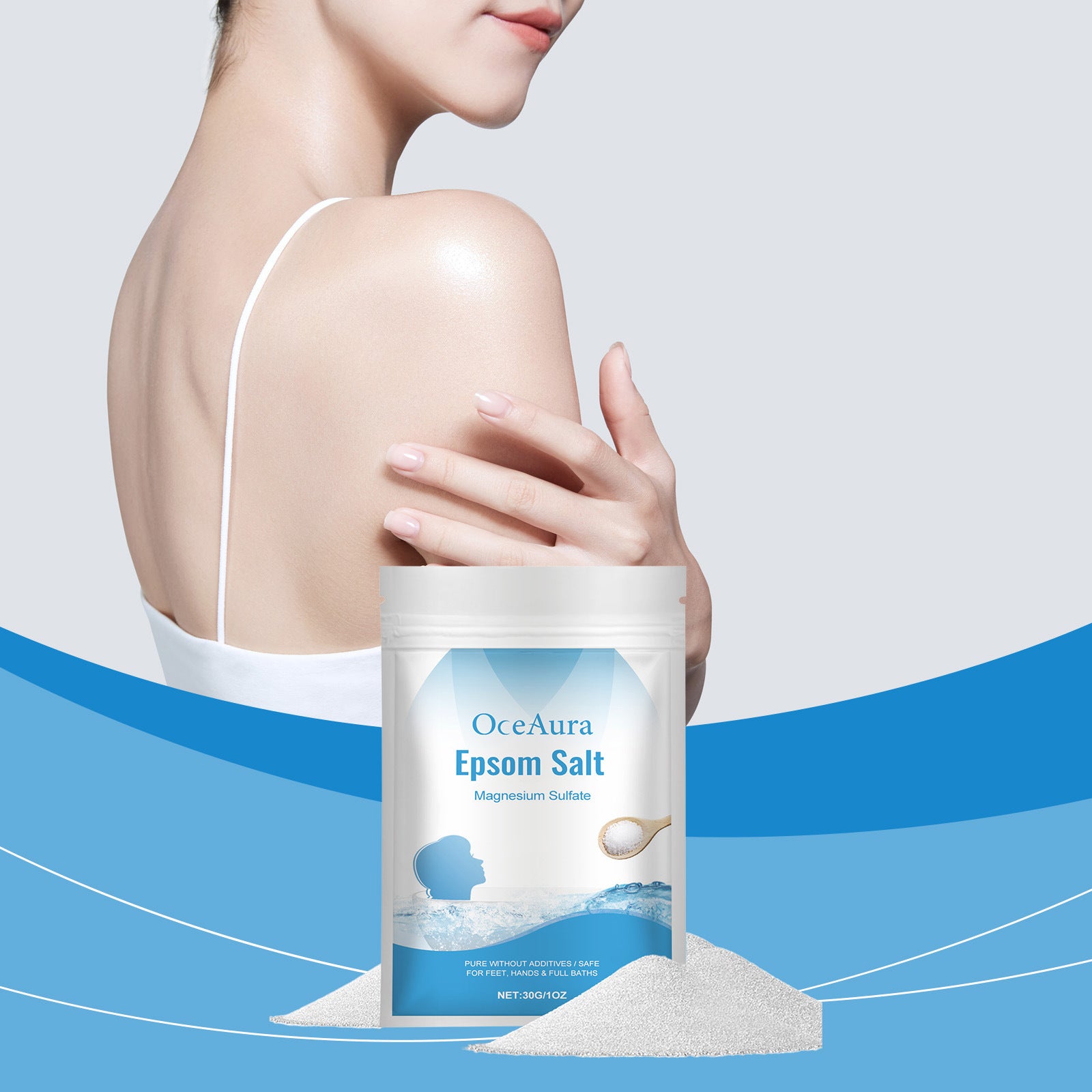 Pure Epsom Salt Soak — Relaxing Magnesium Bath for Muscles & Skin