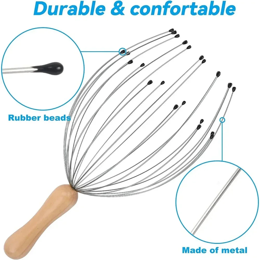 Octopus Scalp Massager — 24-Finger Stress Relief Head Scratcher