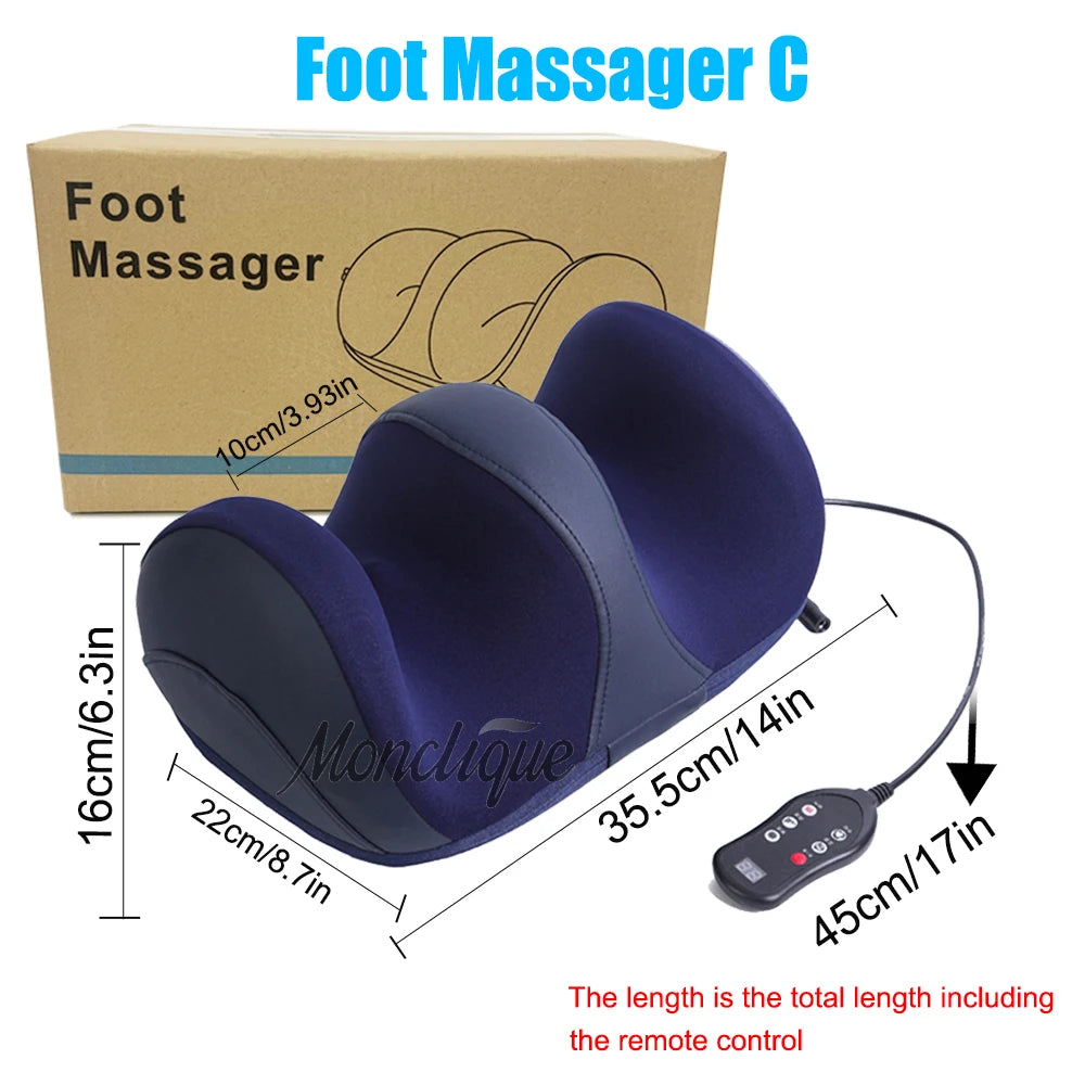 Heated Foot & Calf Massager — Electric Roller with Compression