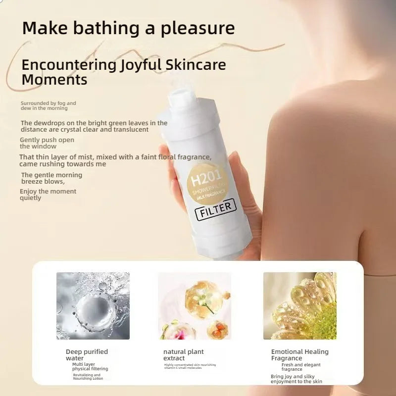 Vitamin C Aromatherapy Shower Filter — Removes Chlorine, Softens Water