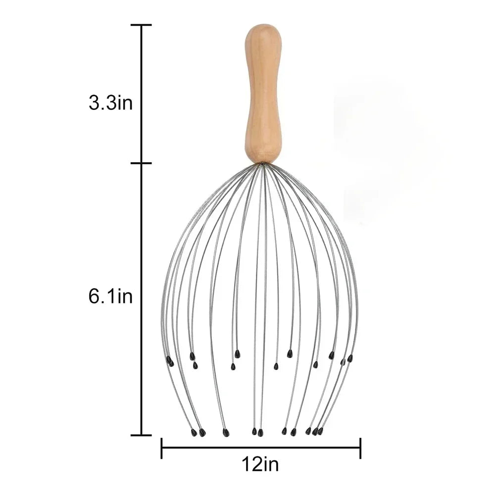 Octopus Scalp Massager — 24-Finger Stress Relief Head Scratcher