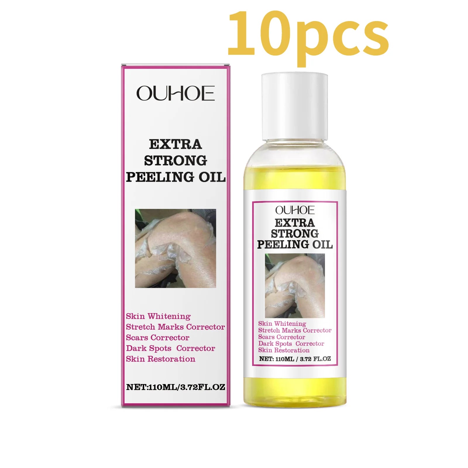 Exfoliating Yellow Skin Oil For Body Skin Moisturizing Nourishing Brightening Firming Moisturizing Massage＆Beauty Care Oil 110ml