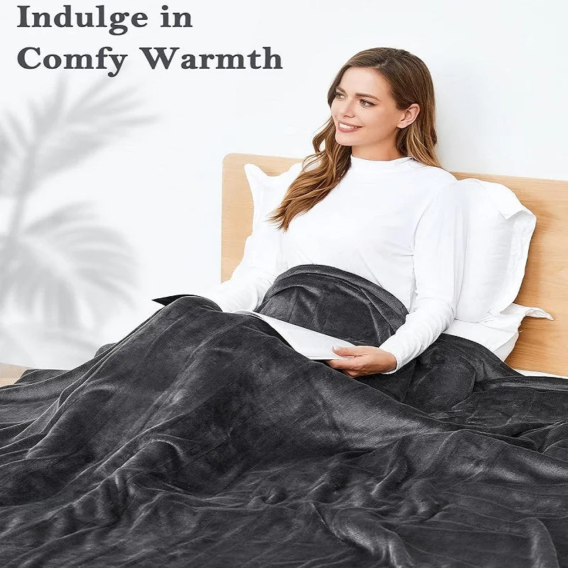 Ultra-Soft Electric Heated Blanket — 6 Heat Levels & Auto-Shutoff