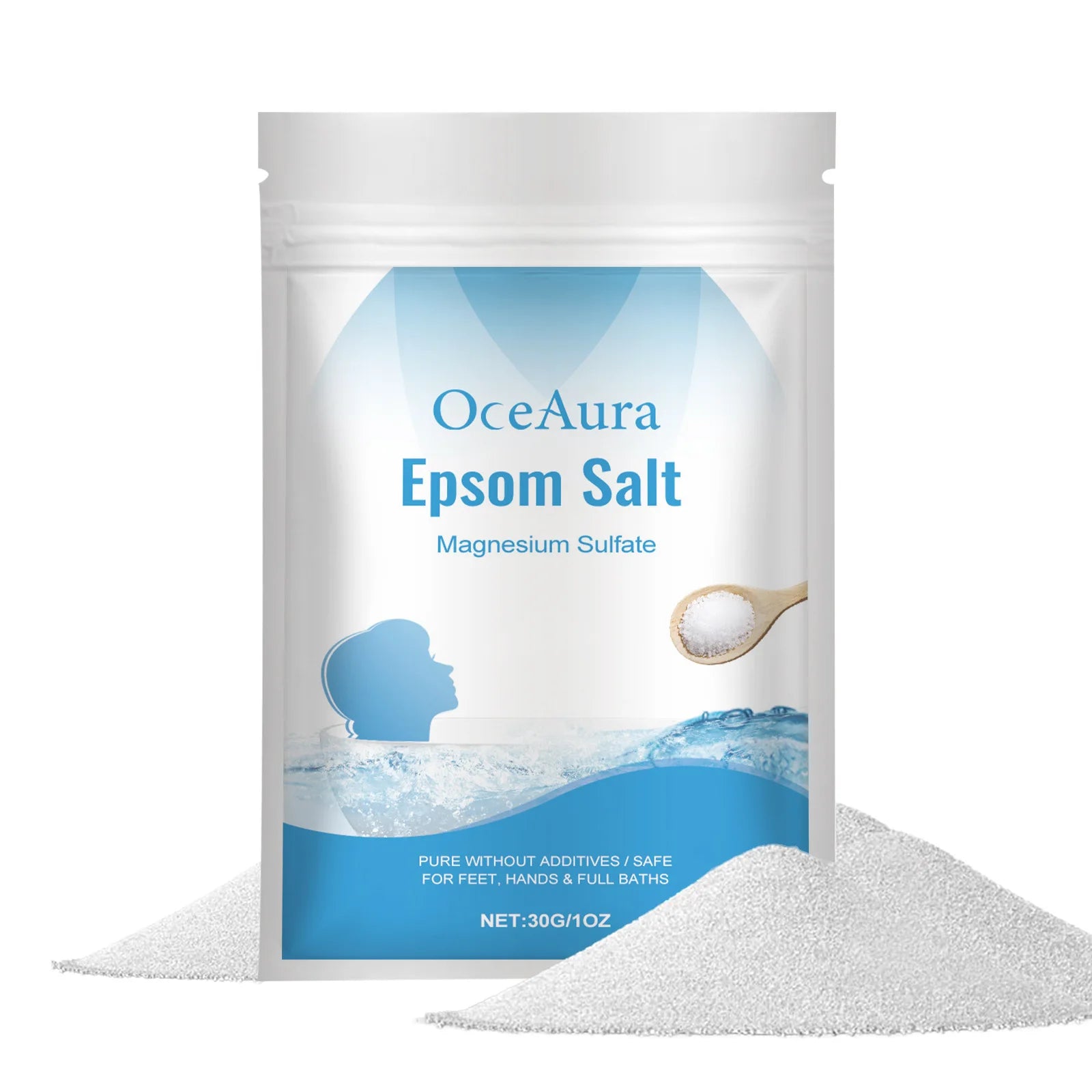 Epsom Salt Magnesium Sulfate Moisturizing Exfoliating Pure Natural Feet Hands Bath Body Relaxation Muscle Relief Detox Skin Care