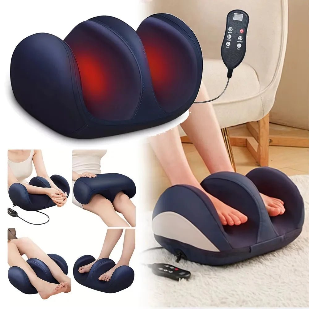 Heated Foot & Calf Massager — Electric Roller with Compression