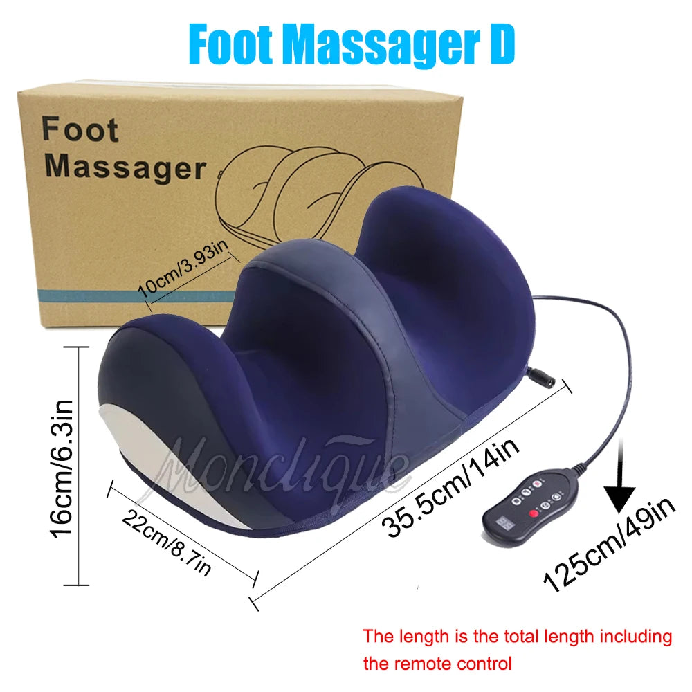 Heated Foot & Calf Massager — Electric Roller with Compression