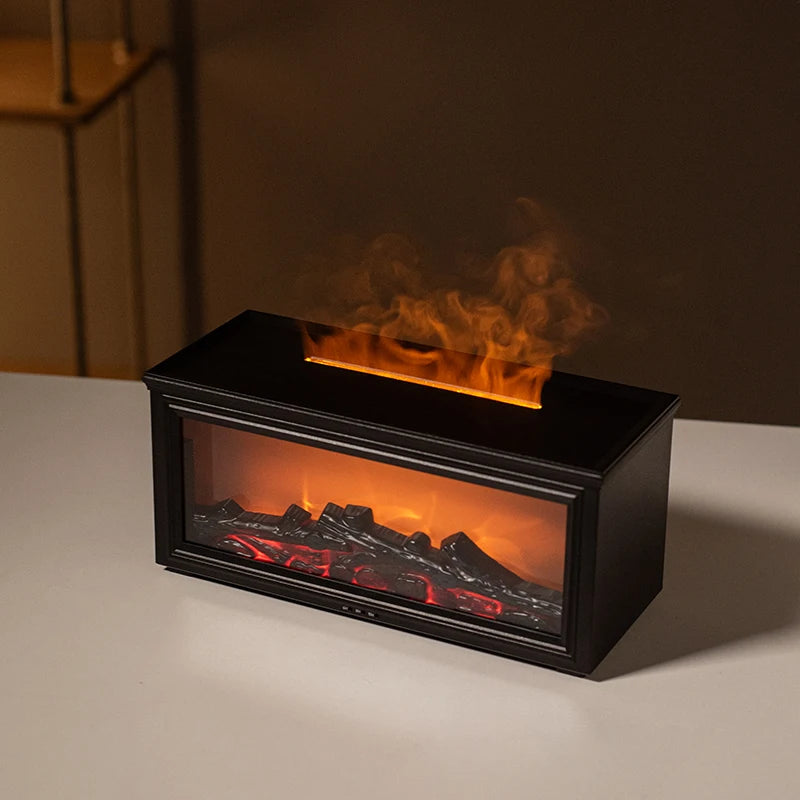 Flame Aromatherapy Diffuser — 7-Color LED Essential Oil Humidifier
