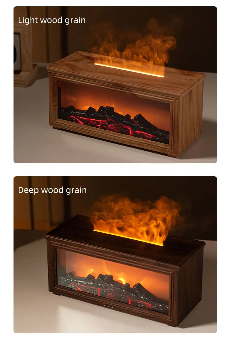 Flame Aromatherapy Diffuser — 7-Color LED Essential Oil Humidifier