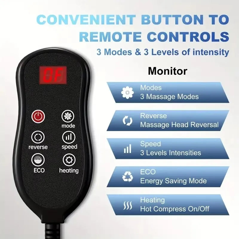 Heated Foot & Calf Massager — Electric Roller with Compression