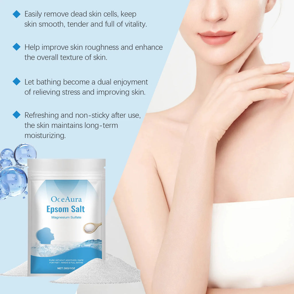 Pure Epsom Salt Soak — Relaxing Magnesium Bath for Muscles & Skin