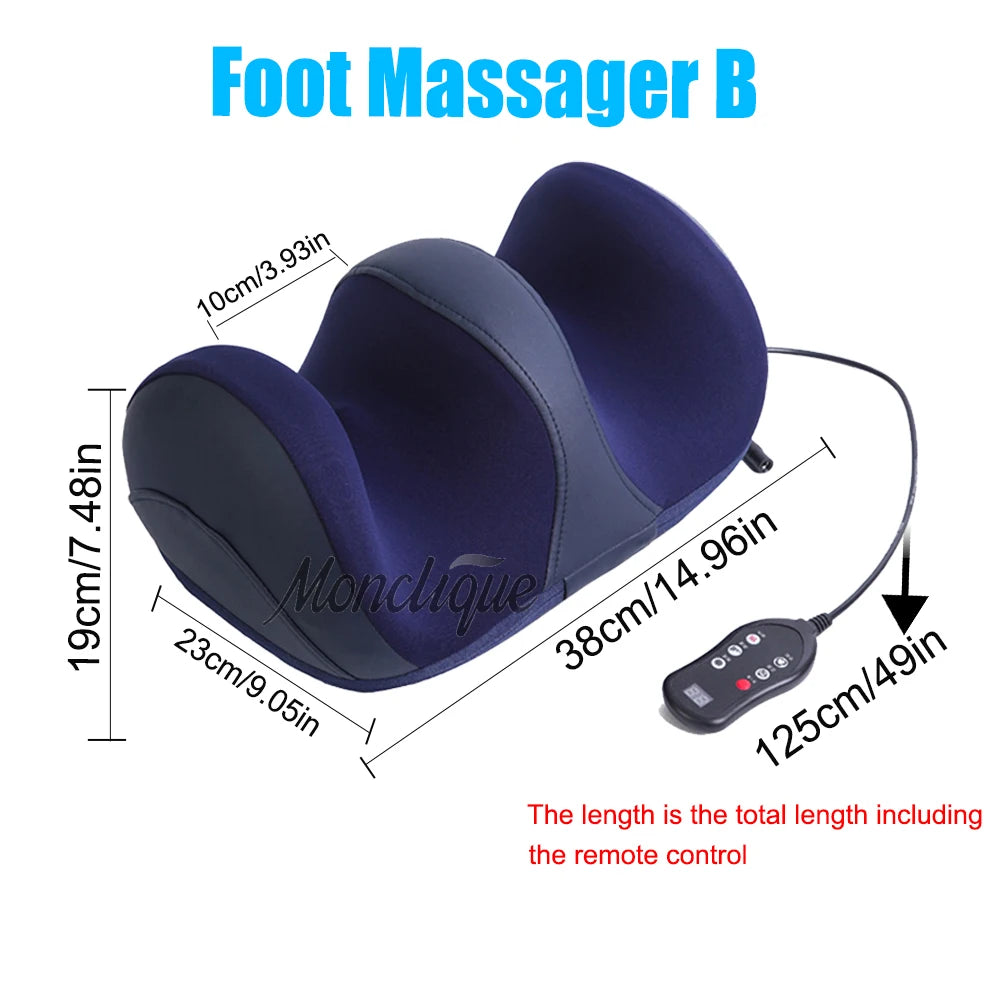 Heated Foot & Calf Massager — Electric Roller with Compression