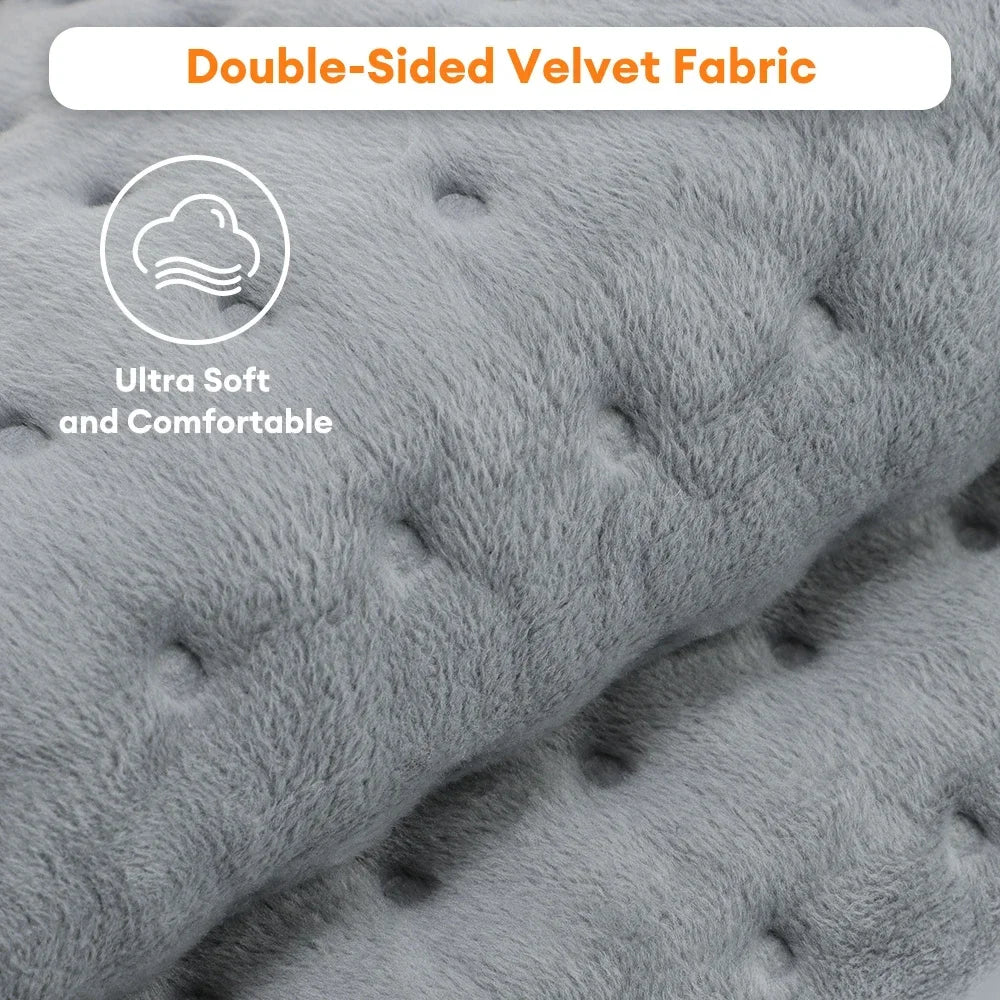 Electric Heating Pad for Back, Neck & Shoulders — 9-Level Heat, 4 Timer Settings, Washable - A S S U A G E