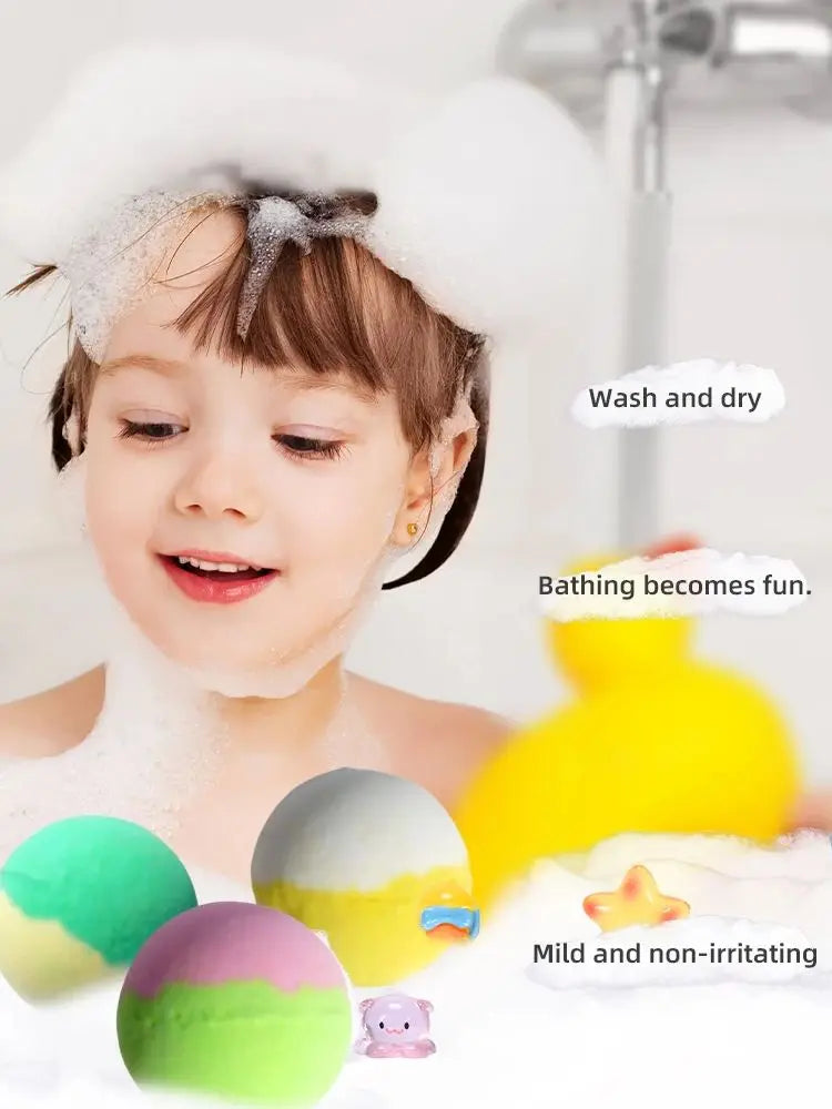 Kids Surprise Bath Bombs — 24-Pack Gift Set with Hidden Toys