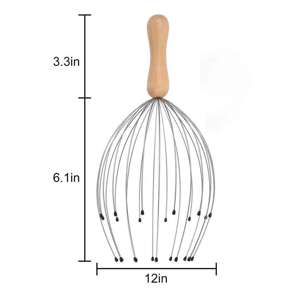 Octopus Scalp Massager — 24-Finger Stress Relief Head Scratcher