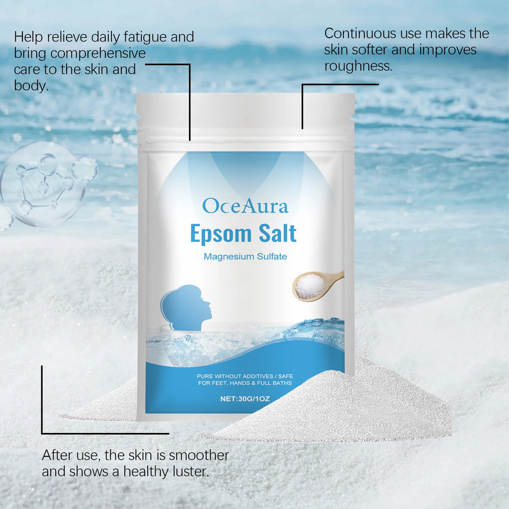 Pure Epsom Salt Soak — Relaxing Magnesium Bath for Muscles & Skin