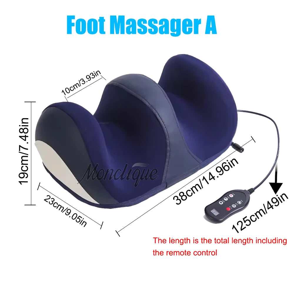 Heated Foot & Calf Massager — Electric Roller with Compression