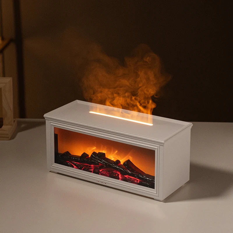 Flame Aromatherapy Diffuser — 7-Color LED Essential Oil Humidifier