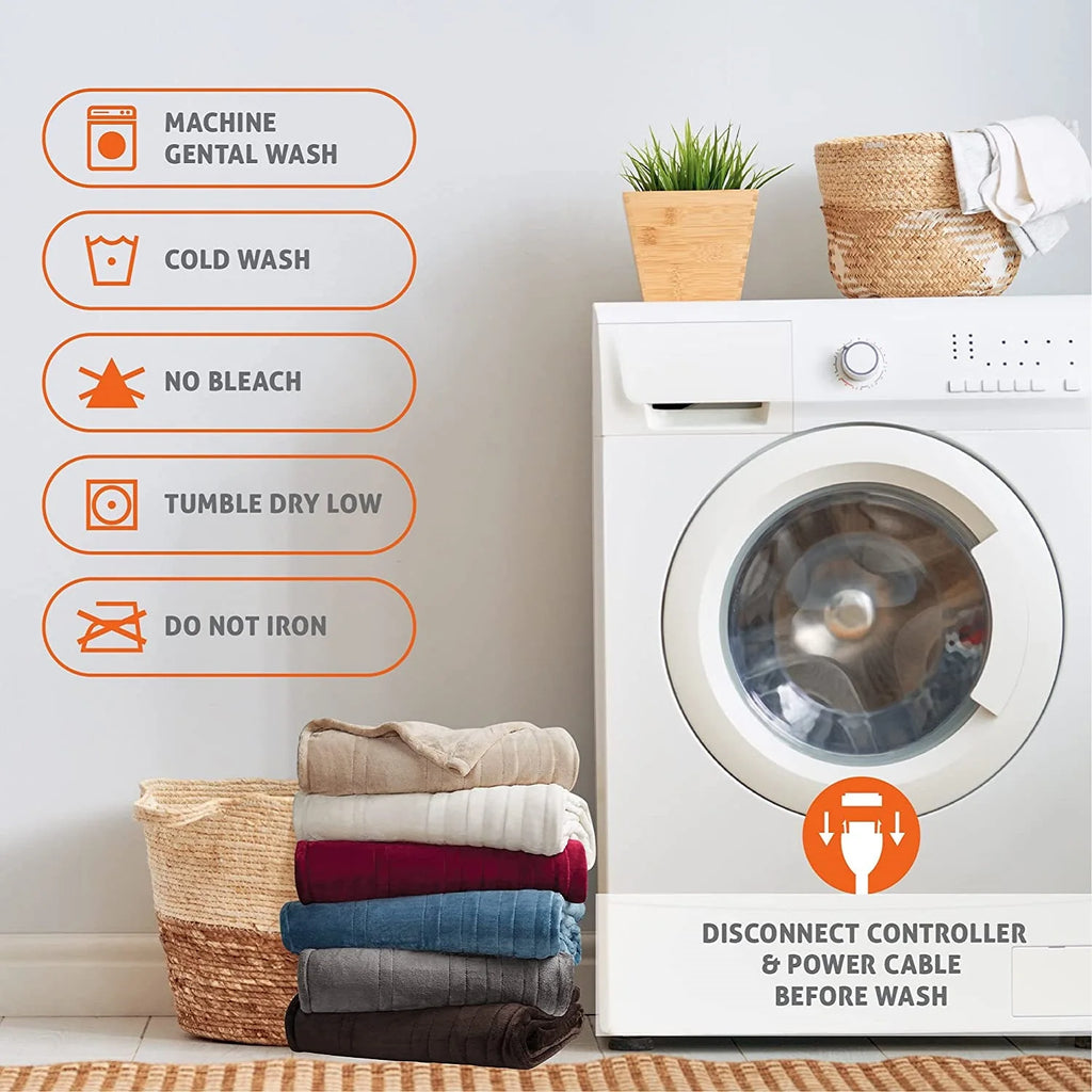 Ultra-Soft Electric Heated Blanket — 6 Heat Levels & Auto-Shutoff