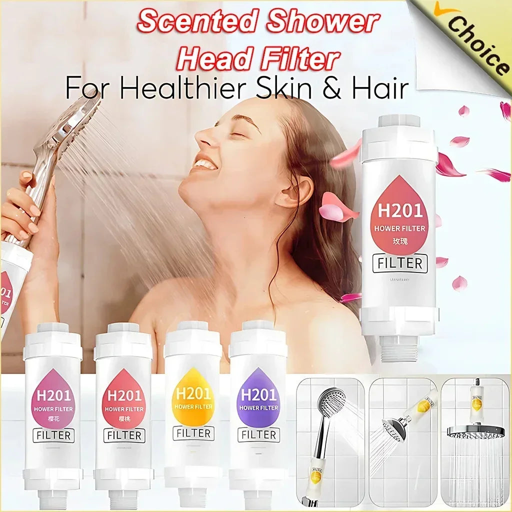 Vitamin C Aromatherapy Shower Filter — Removes Chlorine, Softens Water