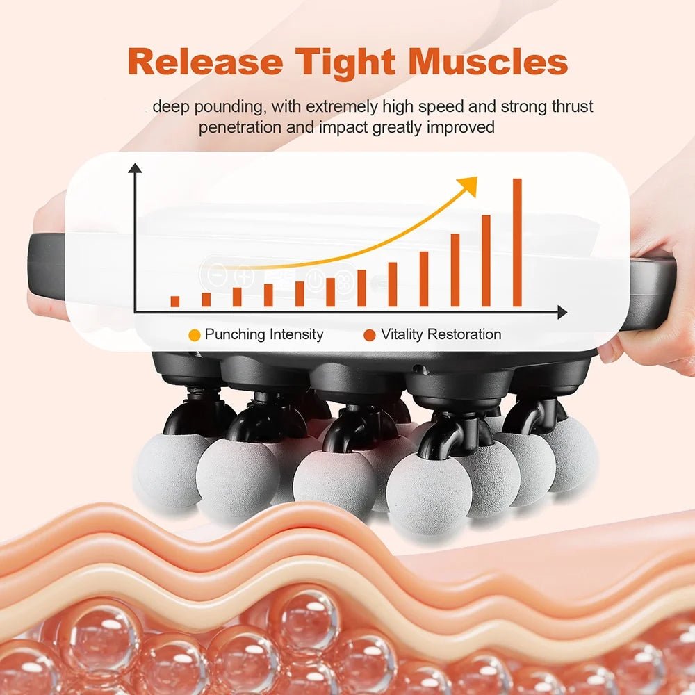 Deep Tissue Massage Gun — 16-Head Percussion Massager - A S S U A G E
